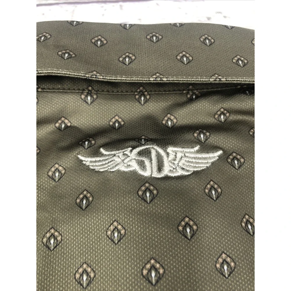Straight Down Shirt M Performance Polo Golf All Over Print -Olive Green - Picture 12 of 12
